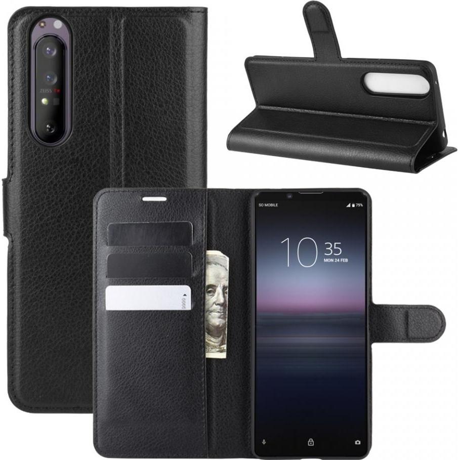 Screenguard Sony Xperia 1 II Leather Guard Lederhülle (Sony Xperia 1 II), Smartphone Hülle, Schwarz