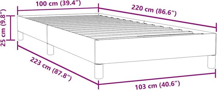 Produktbild vidaXL Boxspringbett (100 x 220 cm)