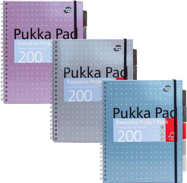 Actual product image Pukka Fun Pukka Metallic Executive Hardcover Organiserbook DIN A4 liniert 100 Blatt (A4, Lined, Hardcover)