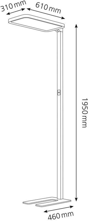 Produktbild Hansa Stehleuchte Saphir LED Anthrazit (7500 lm)