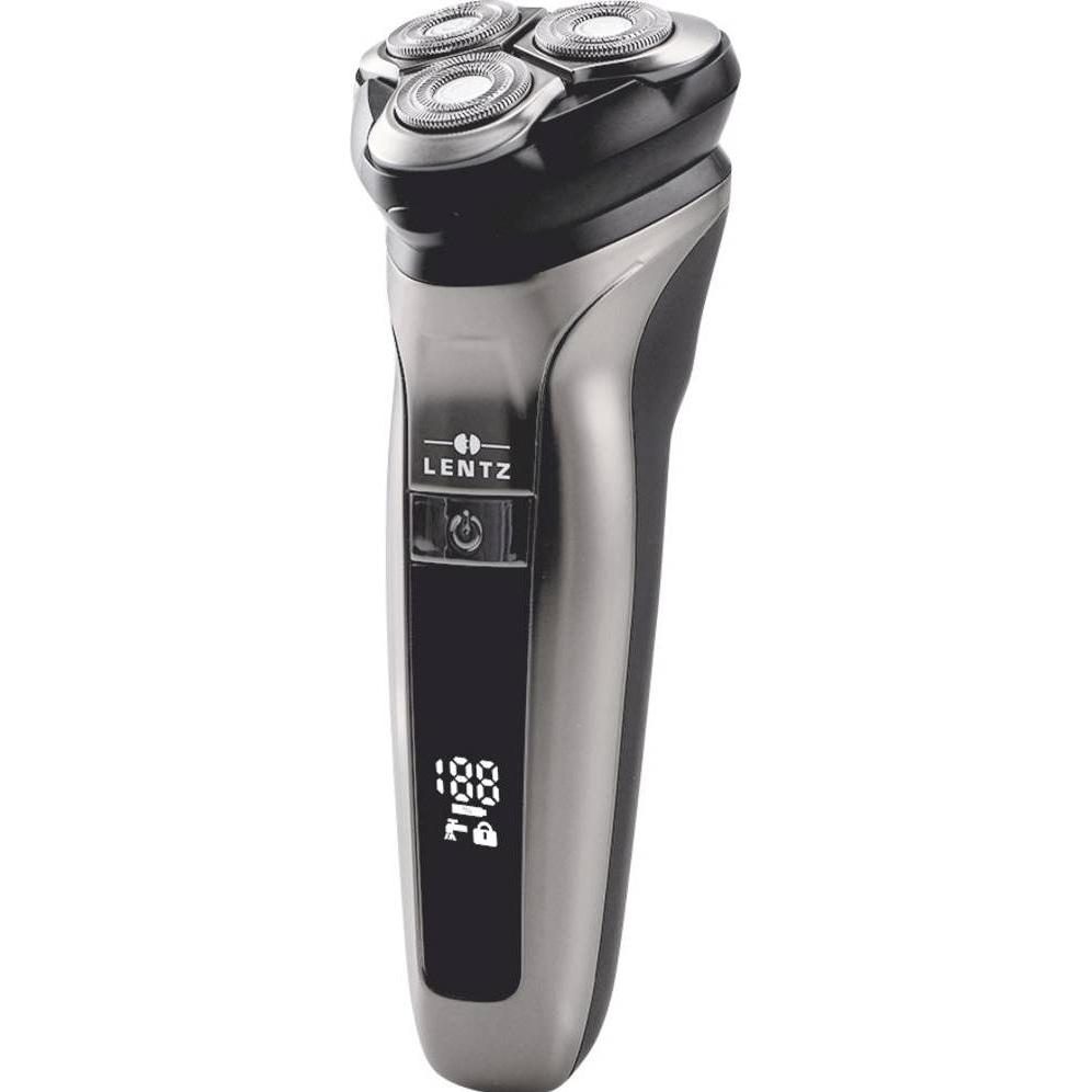 Lentz, Rasoio elettrico, Akku-Rasierer 74457 Rotationsrasierer Schwarz