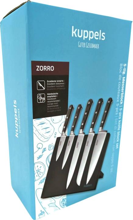 Actual product image Kuppels ZORRO knife block 5-piece
