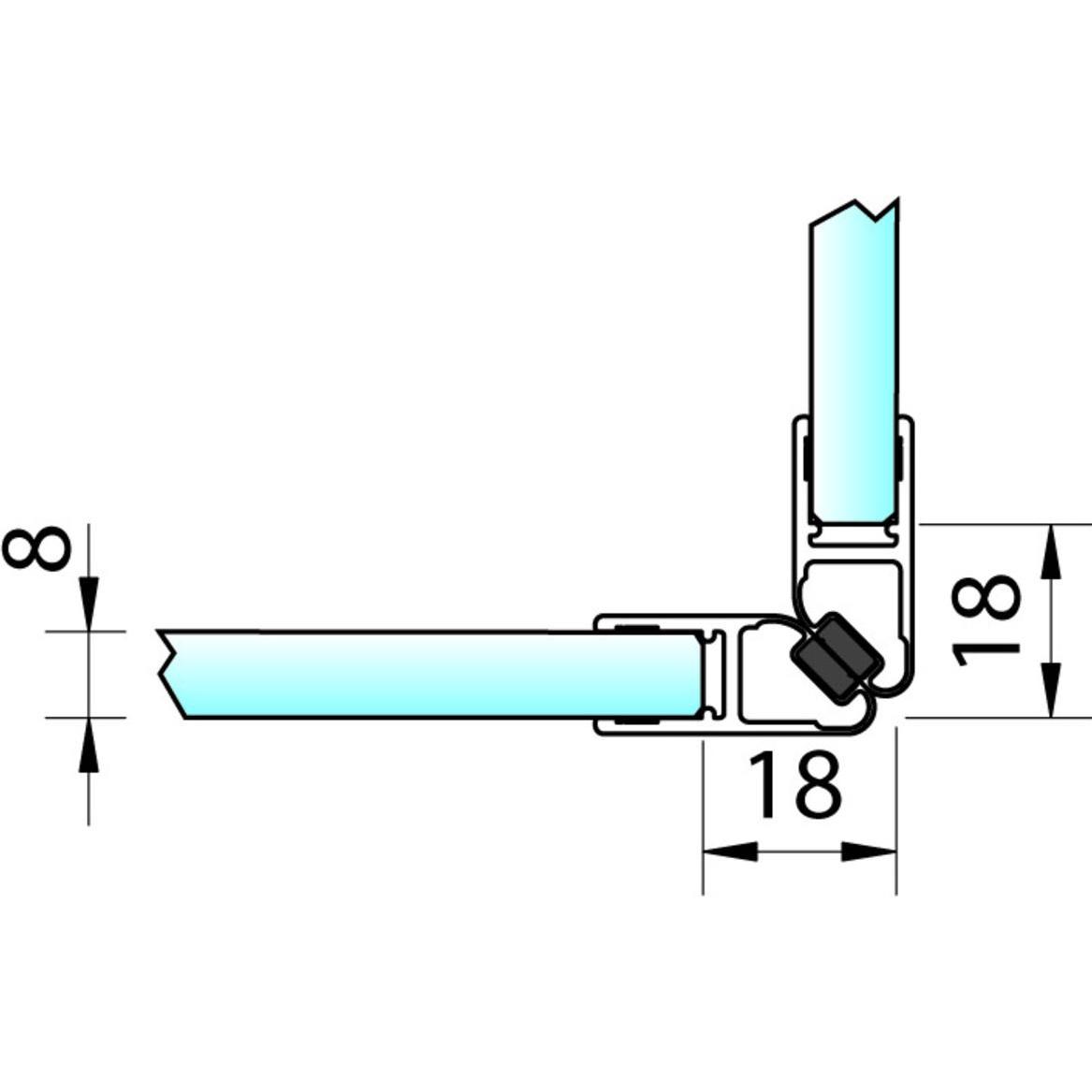 Pauli+Sohn, Türdichtung, Magnetduschtürdichtungen 90° 8851