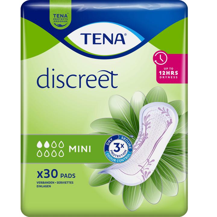 Actual product image Tena Discreet Inkontinenzeinlagen Mini, 30 pcs. Insoles (30 x, Mini)