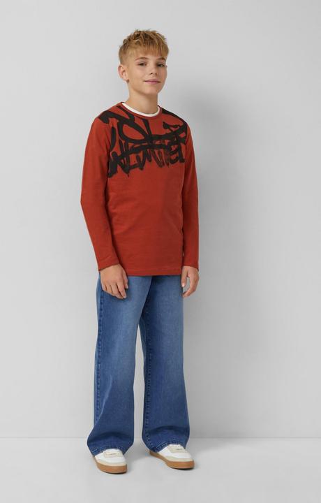 Produktbild s.Oliver T-Shirt Longsleeve mit Graffiti-Print (146, 152)