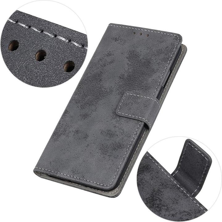 Produktbild Cover-Discount Nokia G10 / G20 - Vintage Etui Wildleder Optik grau (Nokia G20, Nokia G10)