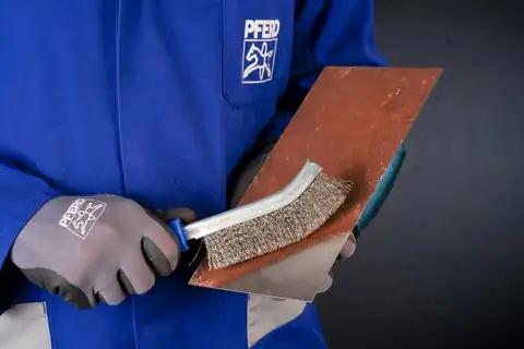 Produktbild Pferd POS Bürstenset Handbürste gebogen BSO HBG 1reihig Edelstahl-Stahl-Messing-Draht-