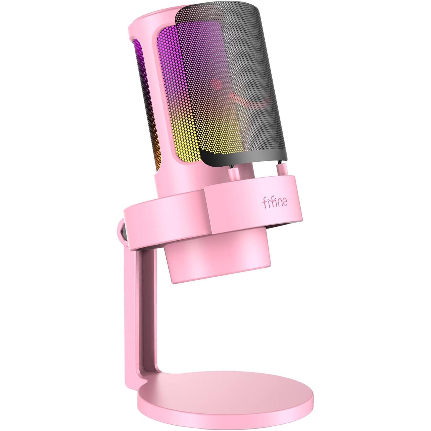 Fifine A8 pink Professional Recording USB Microphone, Microfono