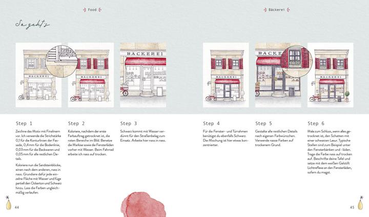 Actual product image Watercolor - Little Shops (German, Katja Blume, 2025)