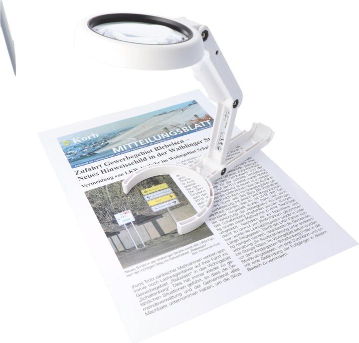 Image du produit Velamp Lampe de poche ou de table à LED LE037, loupe portable à 8 LED