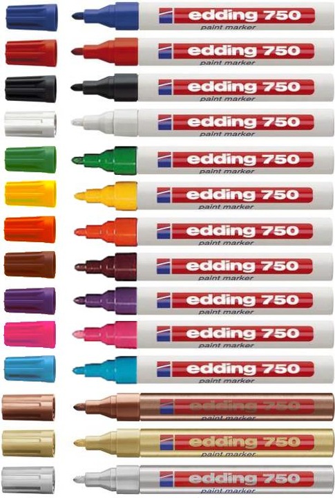 Produktbild Edding Lackmarker 750 Strichstärke: 2-4 mm Schreibfarbe: braun (Braun, 4 mm, 1 x)