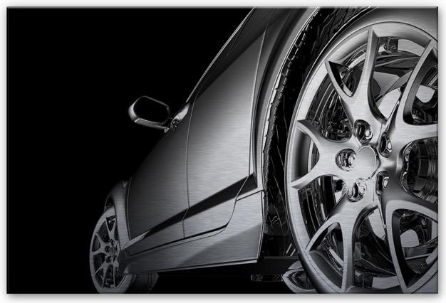 Actual product image Trenddeko Rolling in Chrome (100 x 70 cm)
