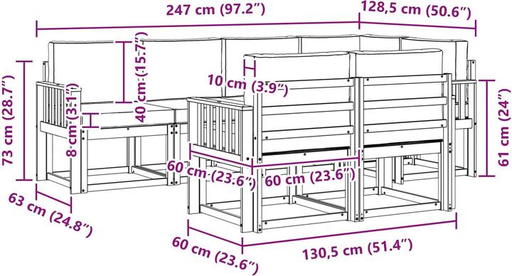 Produktbild vidaXL Outdoor-Sofagarnitur