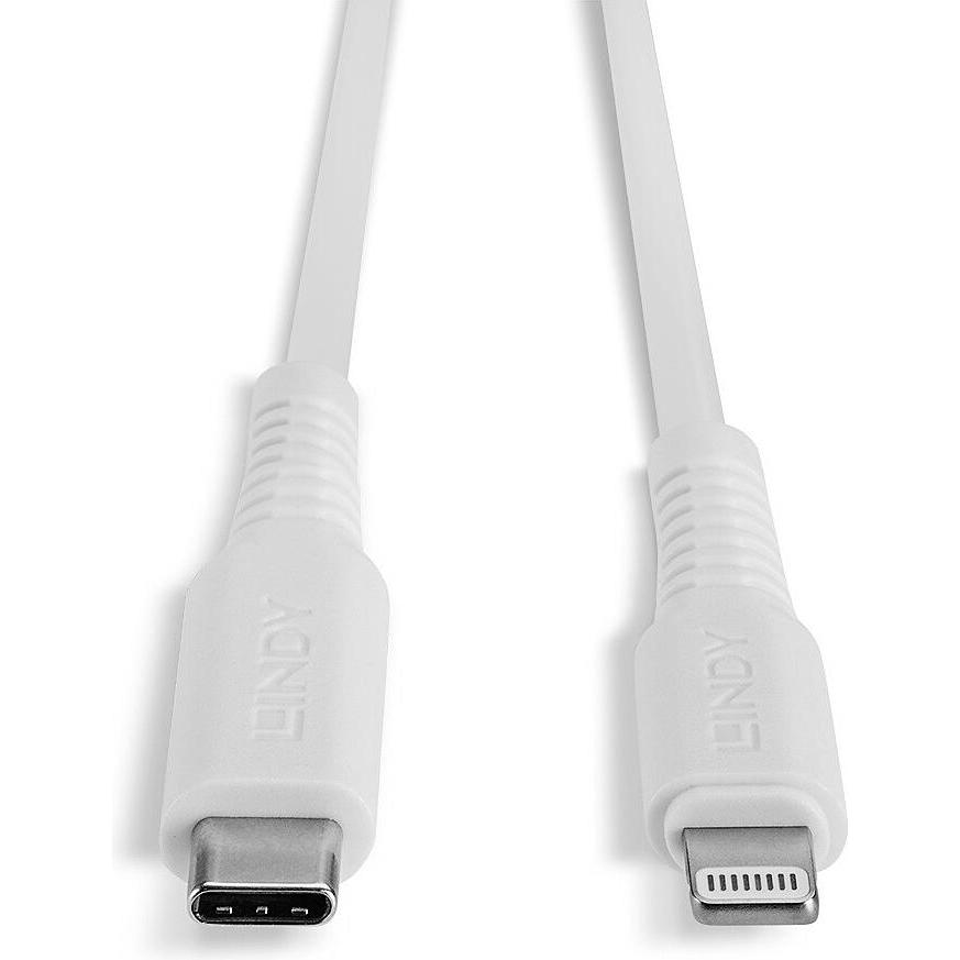 Thumbnail - Lindy 1m USB Typ C an Lightning Kabel, weiss USB Typ C Stecker an Lightning Stecker (1 m, USB 2.0), USB Kabel