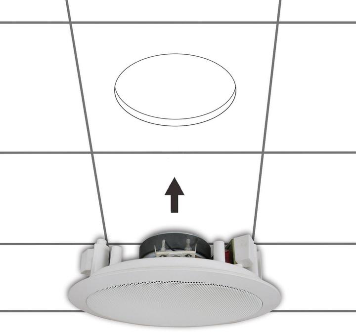 Image du produit Renkforce Haut-parleur Public Adress encastré au plafond de 130 mm (1 pièce)