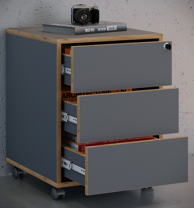 Produktbild VCM Büro Rollcontainer Salia 3 Schublade (50 x 42 x 45 cm)