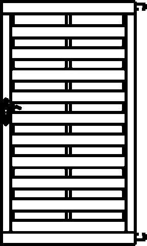 Produktbild Larus Dichtzaun Tor gerade PEFC (180 cm)