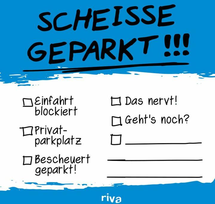 Produktbild Scheisse geparkt - Klebezettel