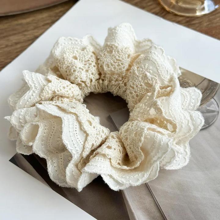 Immagine prodotto Avizar Scrunchie Bestickte Spitze Rosemarie (Elastico per capelli)