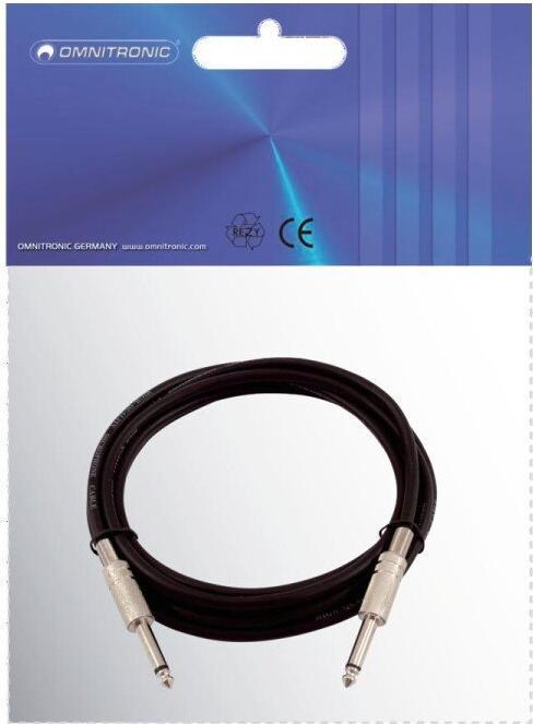 Actual product image Omnitronic Jack cable 6,3 mono 3m sw (3 m)