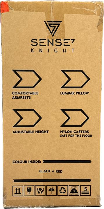 Actual product image Sense Knight fabric black-red
