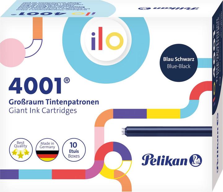 Produktbild Pelikan Tintenpatrone Ilo Blau/Schwarz (5 Stück, Schwarz, Blau)