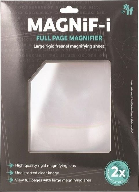 Actual product image IF Magni-i Magnifying Sheet/Loupe for A4 Books