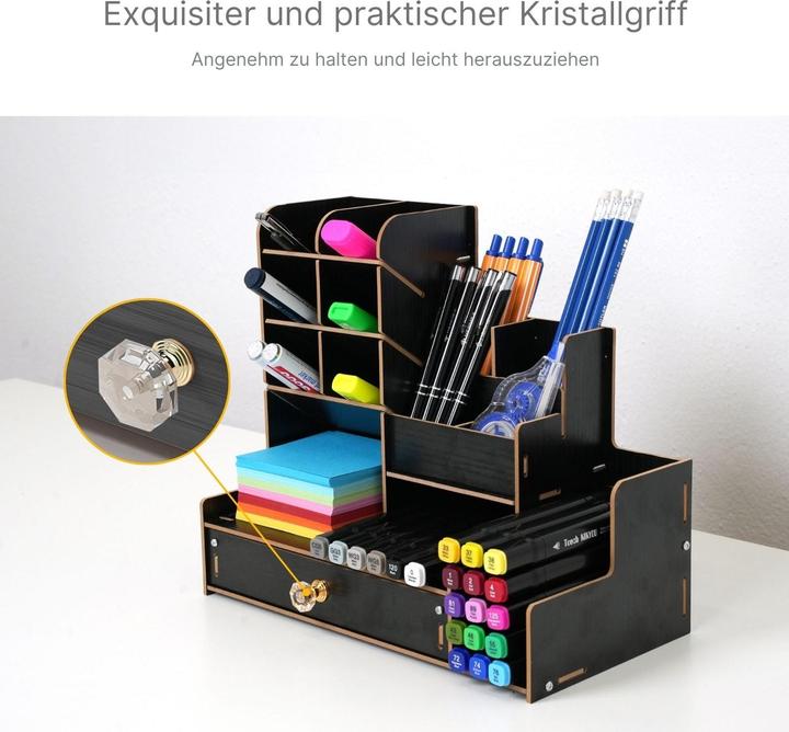 Produktbild Hermex Schreibtisch-Organizer Pen Desk-Organizer Stiftaufbewahrung Stiftebox Bürotisch-Stifthalter