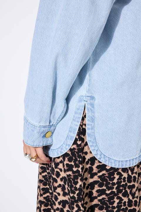 Immagine prodotto Studio Untold Camicia di jeans dal taglio oversize con stile vintage e rivetti decorativi (60)