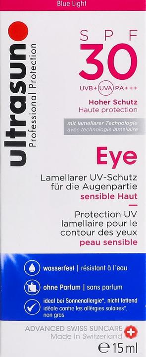 Label énergétique Ultrasun Eye Protection SPF30 Tb 15 ml (Crème solaire visage, SPF 30, 15 ml, 25 g)