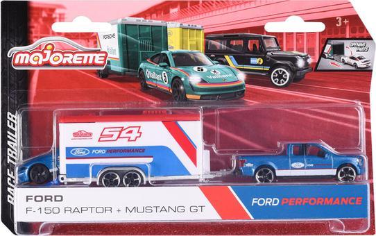 Produktbild Majorette Racing Deluxe Trailer, 4-sort.