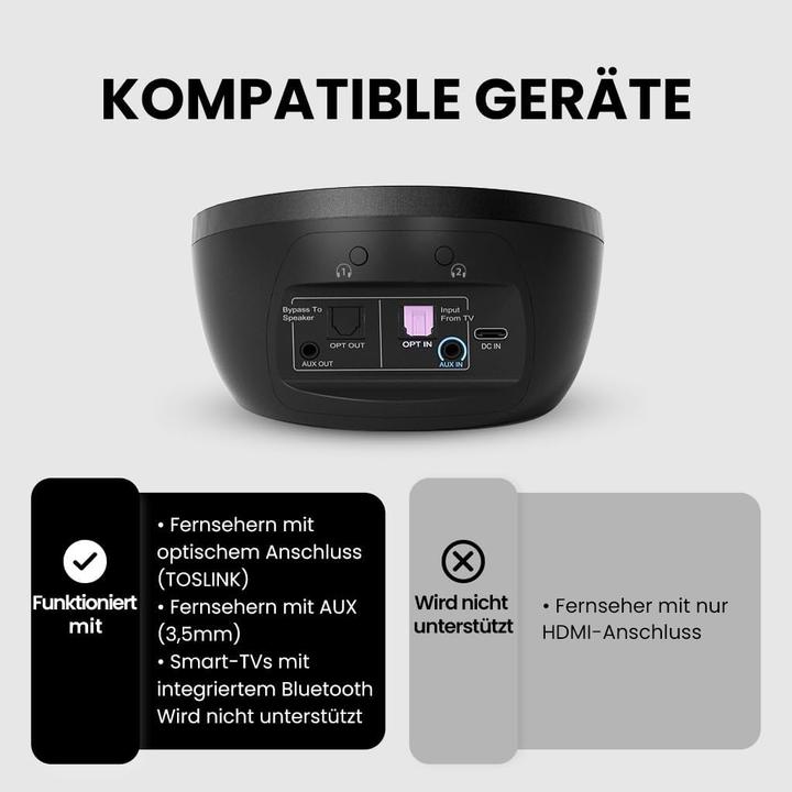 Produktbild Avantree Medley Pebble Open-Ear-Funkkopfhörer (Keine Geräuschunterdrückung, 10 h, Kabellos)