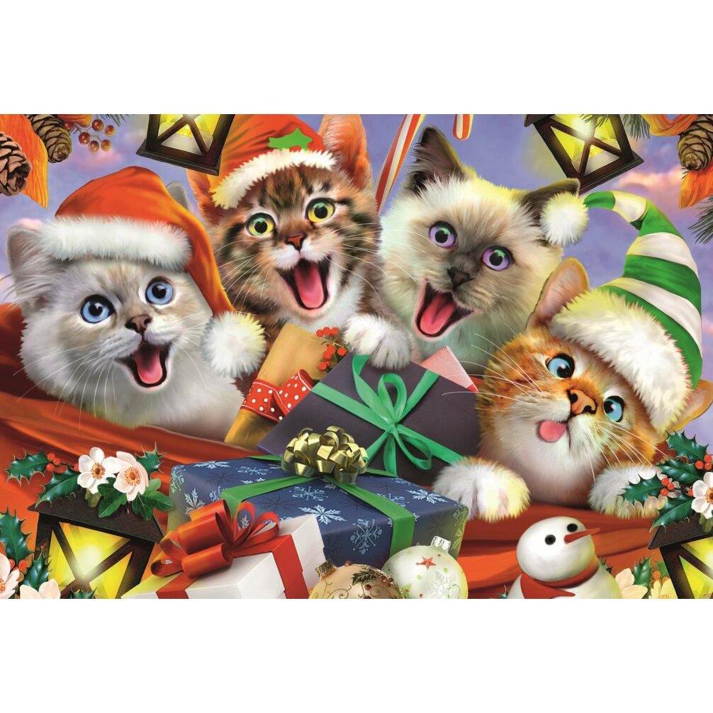Thumbnail - Clementoni Holzpuzzle Weihnachtskatzen (500 Teile)