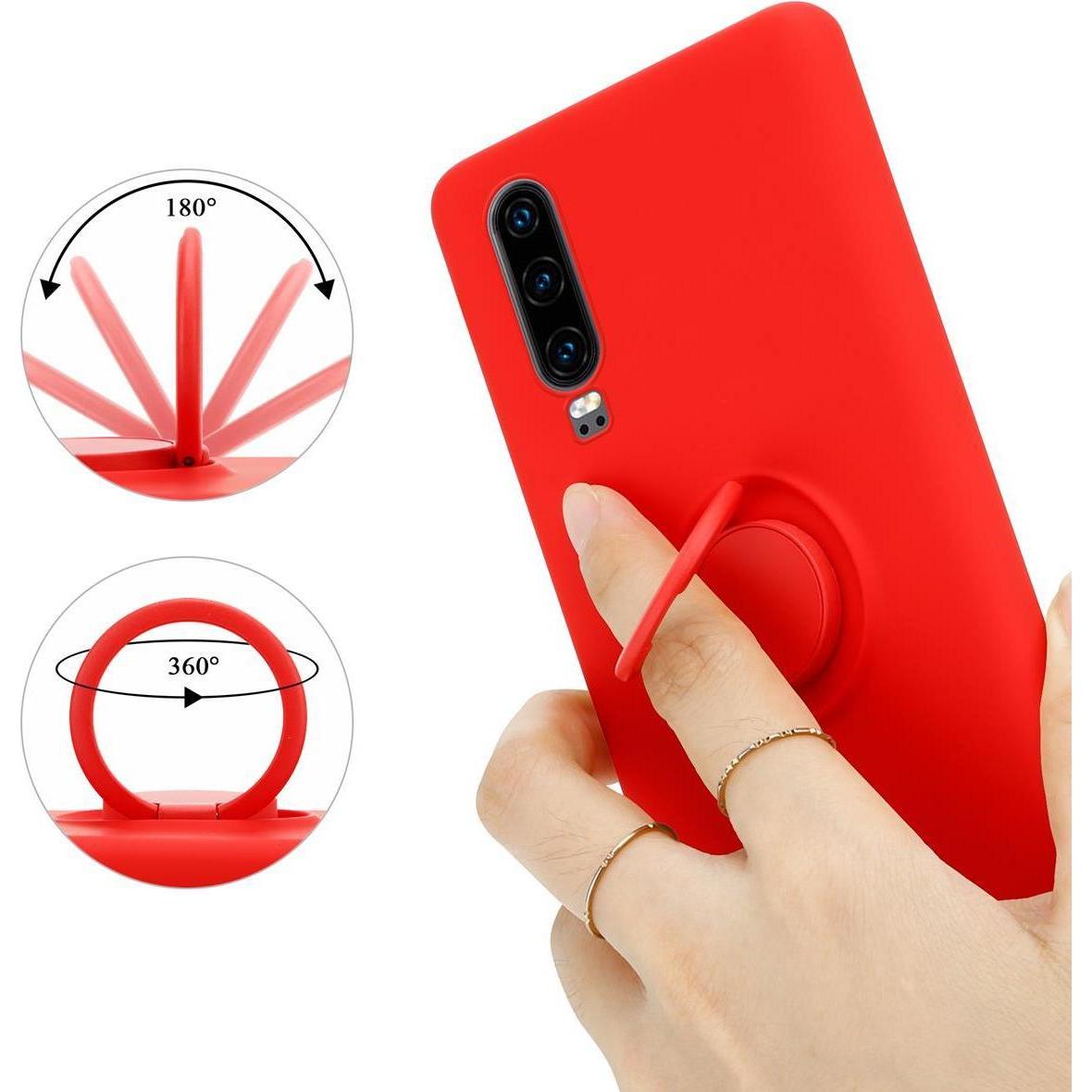 Thumbnail - Cadorabo TPU Liquid Ring Silicone Case Hülle (Huawei P30), Smartphone Hülle, Rot