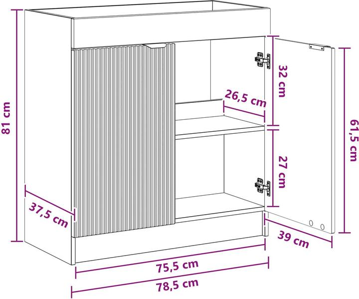 Produktbild vidaXL Badezimmerschrank