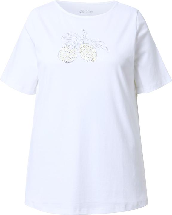Immagine prodotto Ulla Popken T-shirt in cotone Pima con limone, scollo a barca e mezze maniche (54)