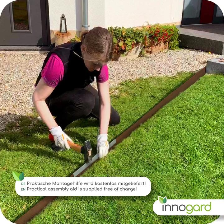Actual product image Innogard Rasenkantenband Corten 15 x 0,1 cm - 10 m Länge (1000 cm)