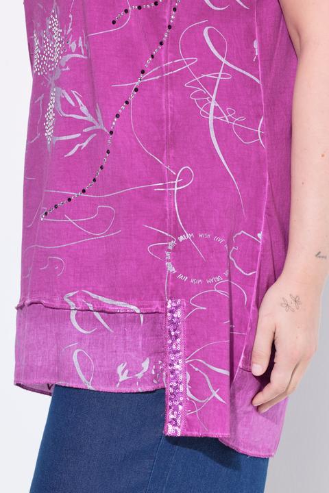 Actual product image Miamoda T-Shirt, floraler Druck, Saum hinten länger (54)