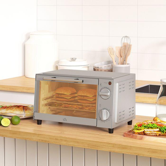 Produktbild Swisshandel24 Minibackofen 9L Mini Ofen mit Backblech, Grillrost, 100 °C-230 °C Edelstahl, silber