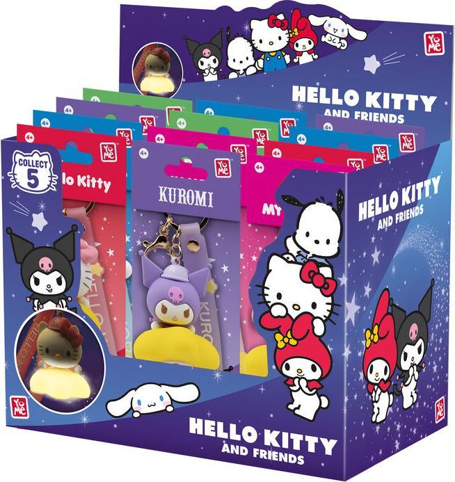 Actual product image YuMe Sanrio Light-Up Star Series Keychain with Hand Strap Hello Kitty and Friends Display (9)