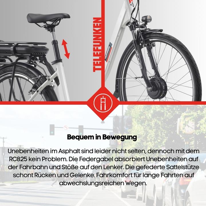 Actual product image Telefunken City E-Bike Damen RC825 28 Zoll Frontmotor 7-Gang Kettenschaltung