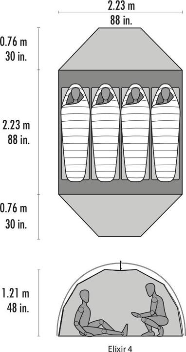 Produktbild Msr Elixir (Kuppelzelt, 4.26 kg, 4 Personen)
