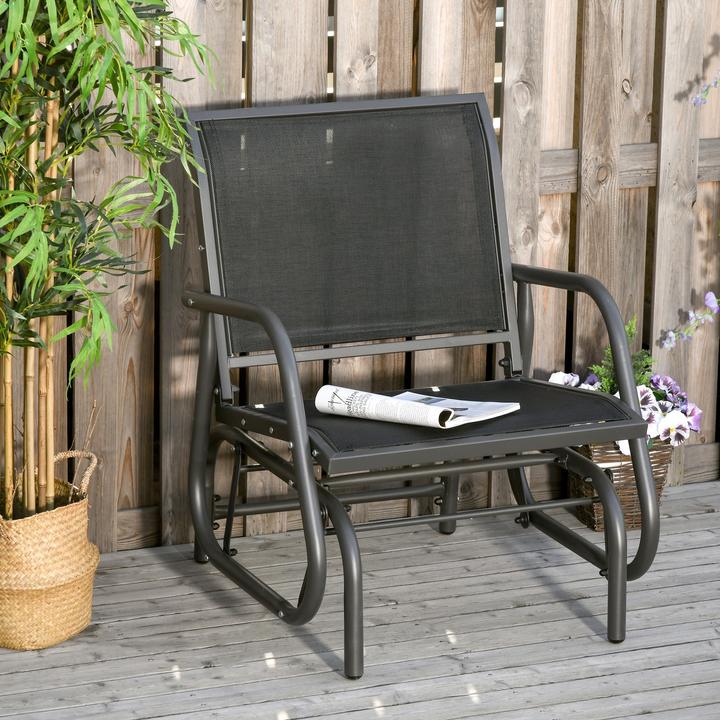 Actual product image Outsunny Garden Chair with Gliding System
