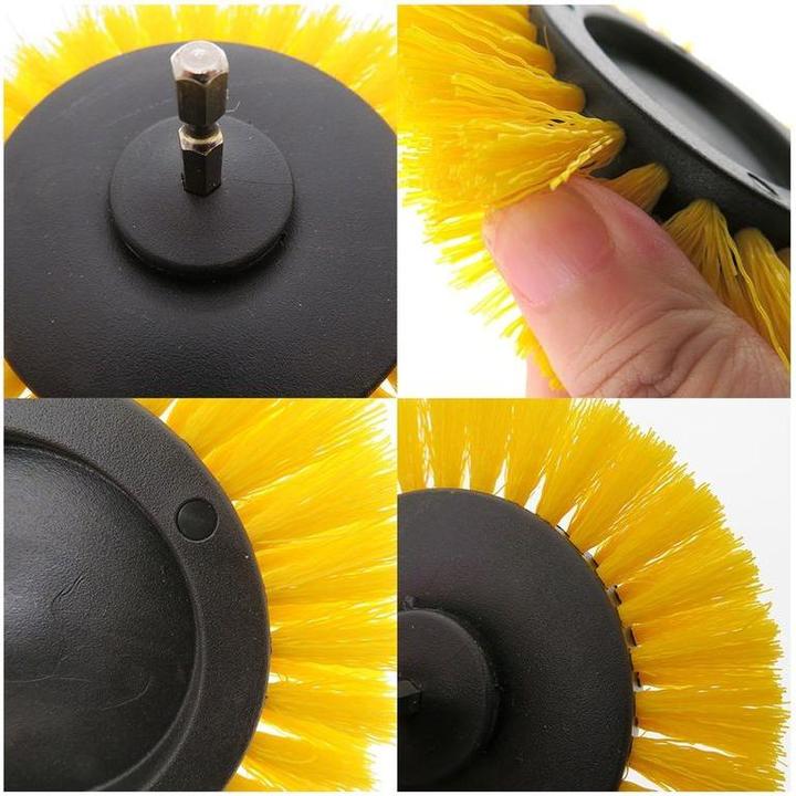 Image du produit Hermex Brosse pour perceuse/visseuse sans fil poils mi-durs Jaune