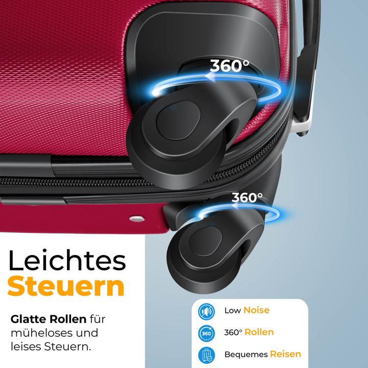 Produktbild Kesser 3tlg. Hartschalenkofferset mit Kofferwaage (55 l)