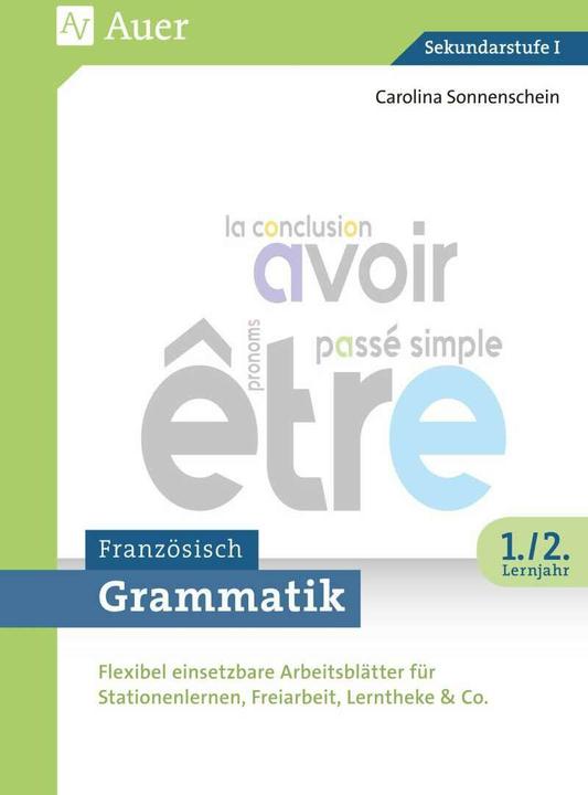 Produktbild Grammatik Französisch 1.-2. Lernjahr (Deutsch, Carolina Sonnenschein, 2018)