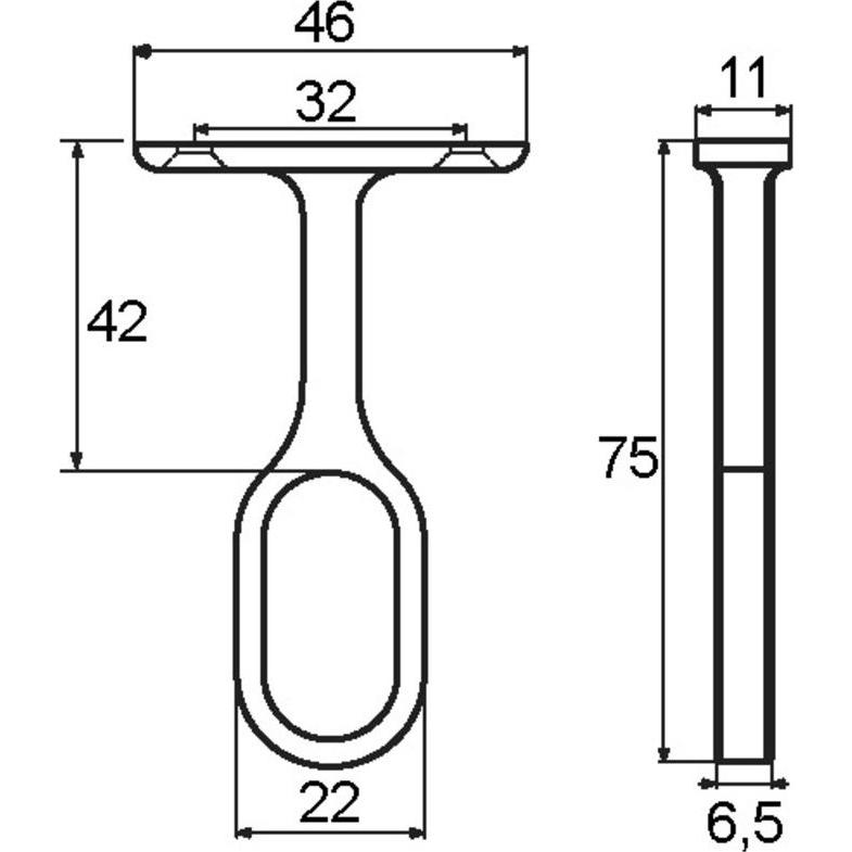 Werkstarck, Möbelausstattung, Schrankrohr-Mittellager (1 Stk.)