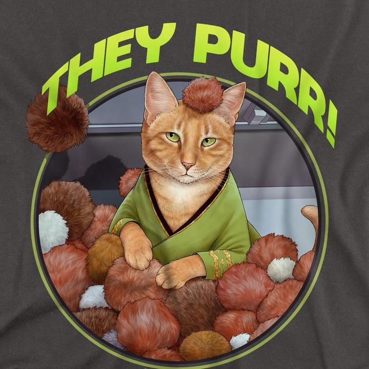 Actual product image Unisex Adult The Purr T-Shirt (XL)