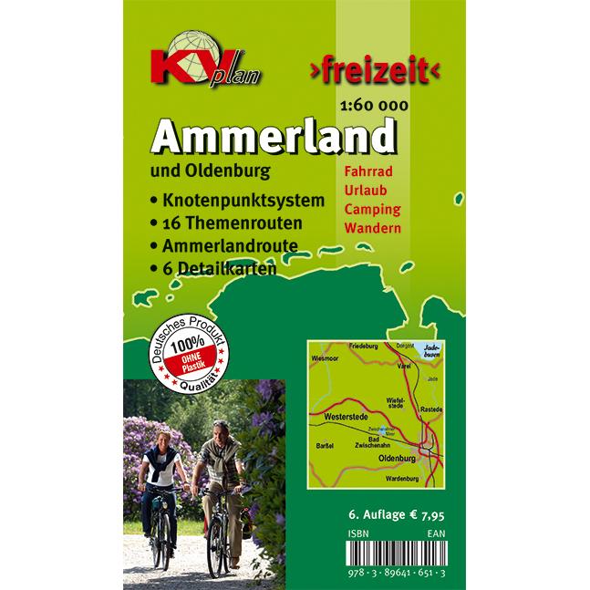 KVplan-Freizeit-Reihe. Ammerland, Landkarte