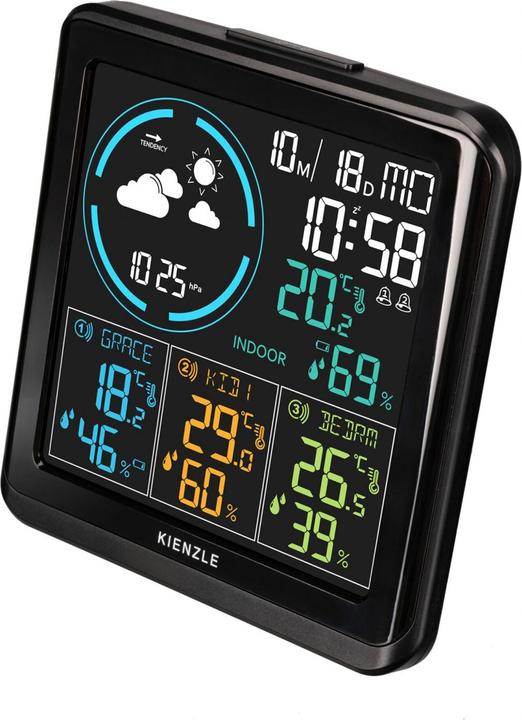 Produktbild Kienzle Funk DCF Wetterstation mit 3 Aussensensoren